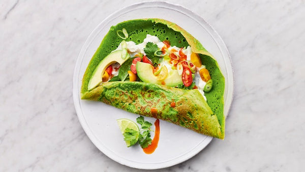 Spiced Green Probiotic Pancakes