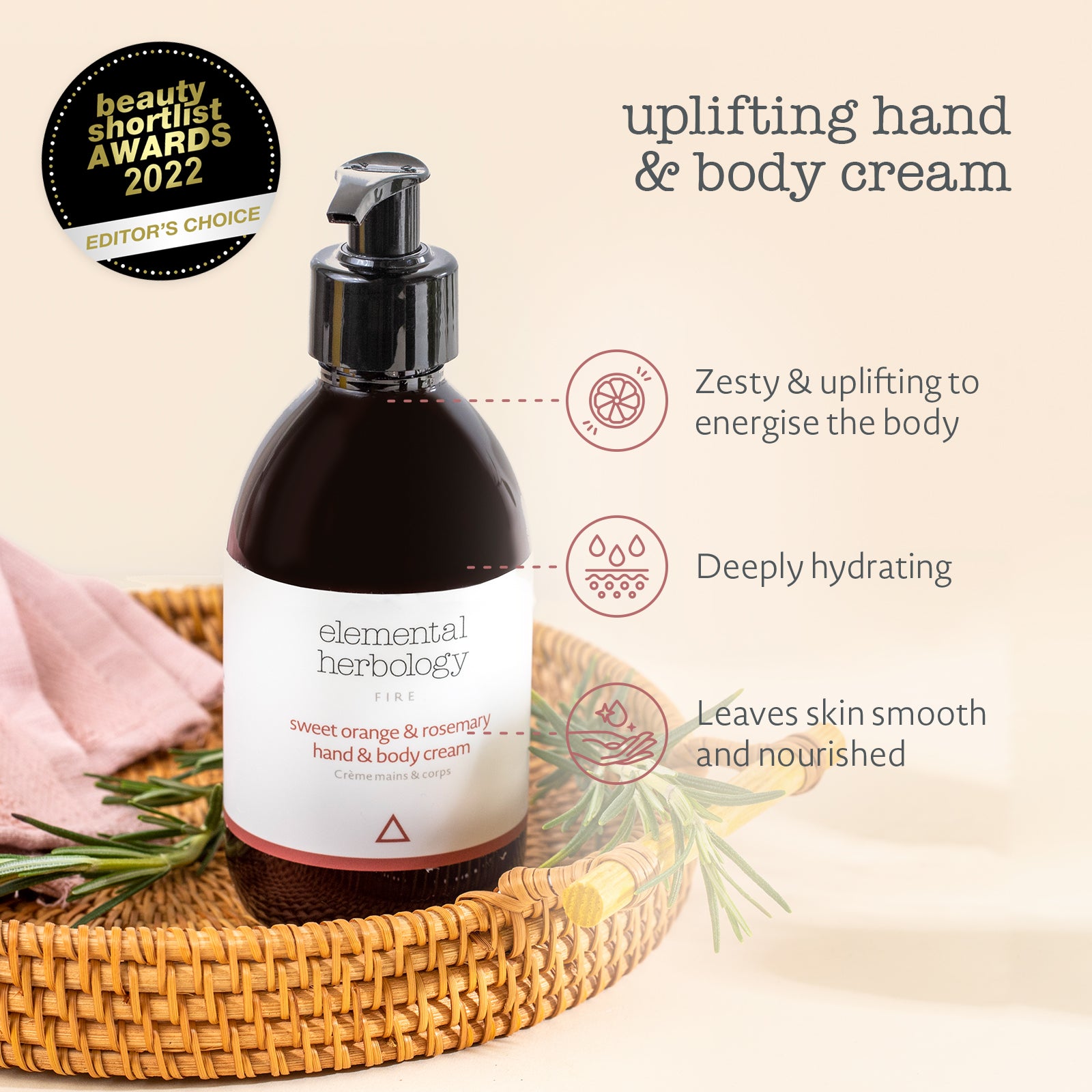 Sweet Orange & Rosemary Hand & Body Cream